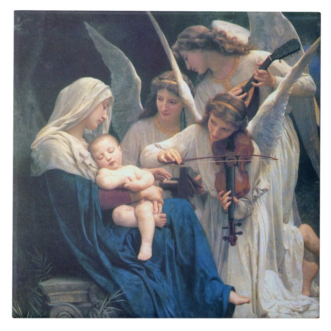 Sång av änglarkonsten kakelplatta (Framsidan)