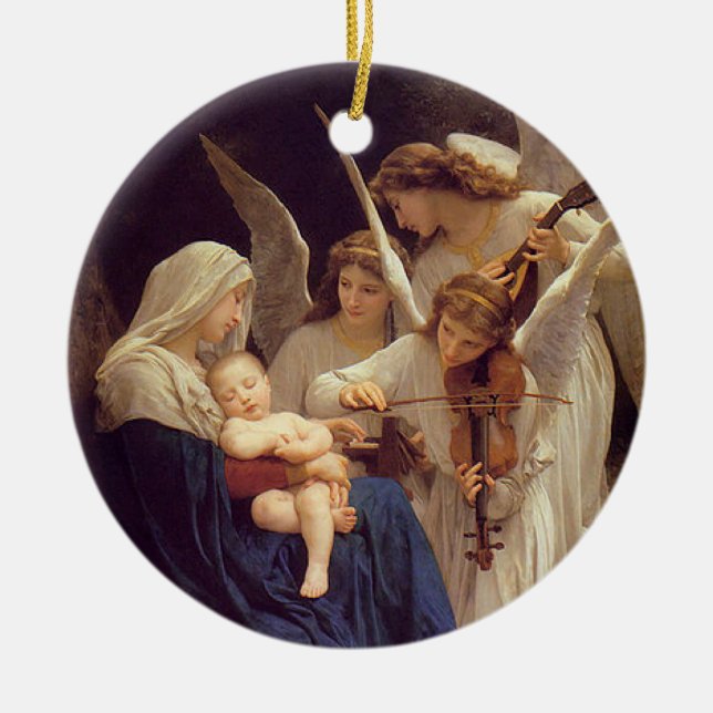 Sång av änglarprydnaden julgransprydnad keramik (Framsidan)