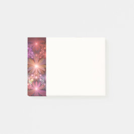 Säng av blommor Färgrik Blank Abstrakt Fraktal Kon Post-it Block