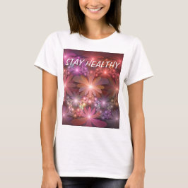 Säng Av Blommor Färgrik Blank Abstrakt Fraktal Kon T Shirt