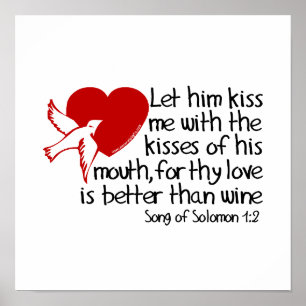 Sång av den Solomon 1:2 Poster
