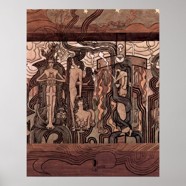 Sång av Jean Theodoor Toorop Poster (Framsidan)