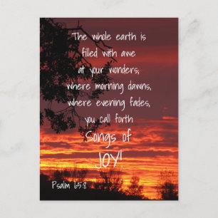 Sång av Joy Bible Verse-vykort Vykort