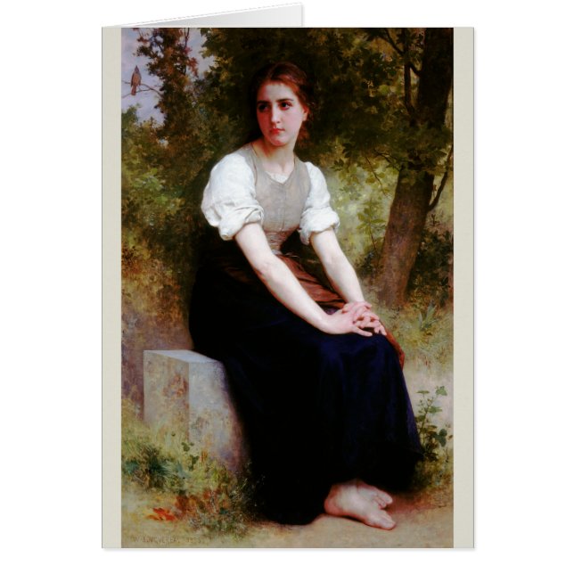 Sång av näktergalet vid Bouguereau Hälsningskort (Framsidan)