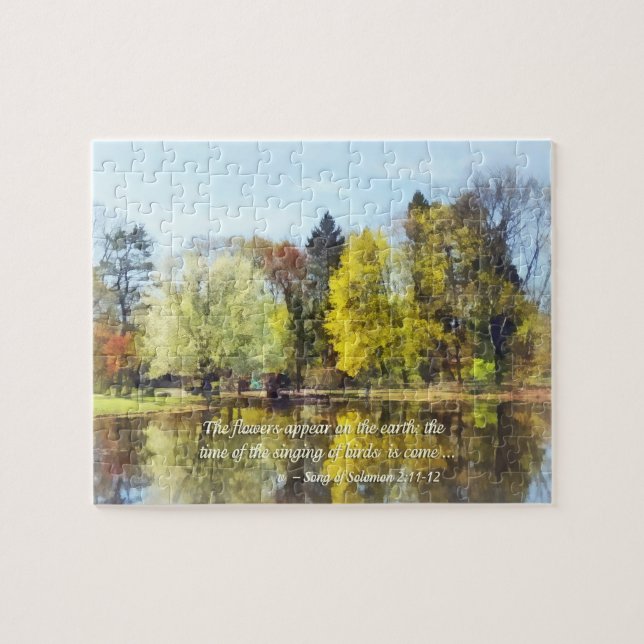 Sång av Solomon 2 11-12 - blommorna visas Pussel (Horisontell)