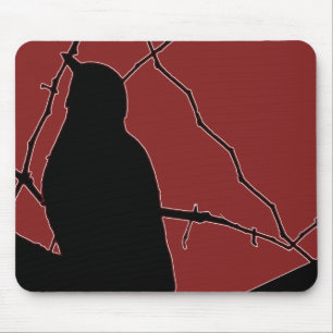 Sång Bird Black Silhouette på Maron Musmatta