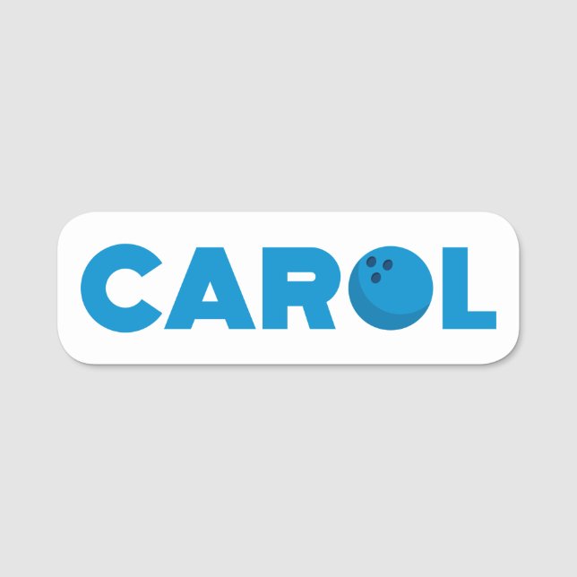 Sång bowling namnbricka (Framsida)