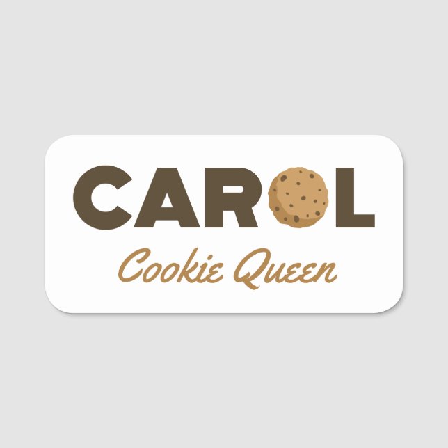 Sång cookie Queen Namnbricka (Framsida)