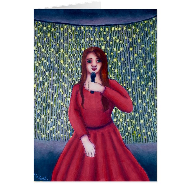 Sång Copic Teckning-julkort Hälsningskort (Framsidan)