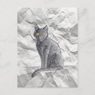 Sång Crumpled Teckning - Postcard Vykort