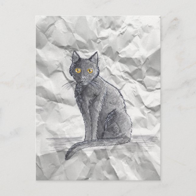 Sång Crumpled Teckning - Postcard Vykort (Framsida)