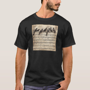 sång fåglar sitta om musikaliska kompositioner t shirt