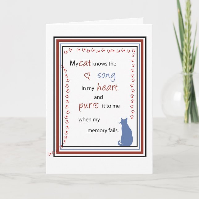 Sång för 2743 katt i hjärtafödelsedag kort (Framsida)