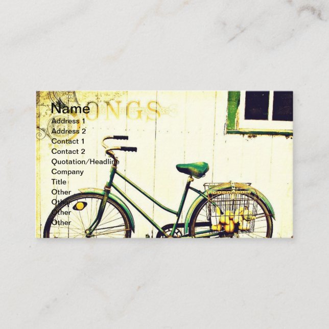 Sång för höstcykel visitkort (Framsida)