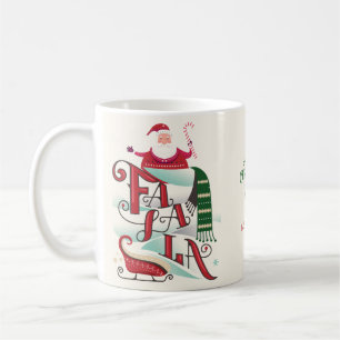 Sång för jultomte Santa Kid Fa La Church Kaffemugg