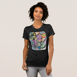 "Sång för MidCenturymodspindel" som målar på a T-shirt