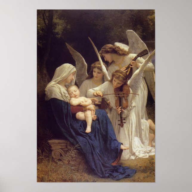 "Sång i Änglar" av Bouguereau Poster (Framsidan)