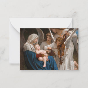 Sång i Änglar av William-Adolphe Bouguereau Anteckningskort
