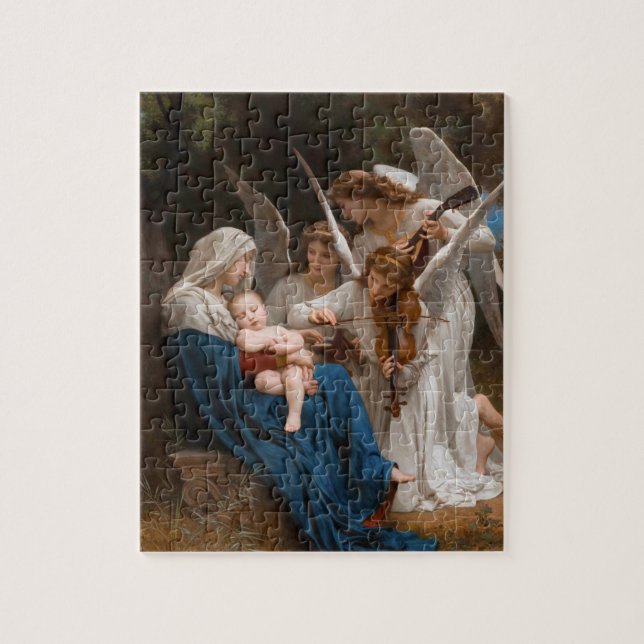 Sång i Änglar av William-Adolphe Bouguereau B Pussel (Vertikal)
