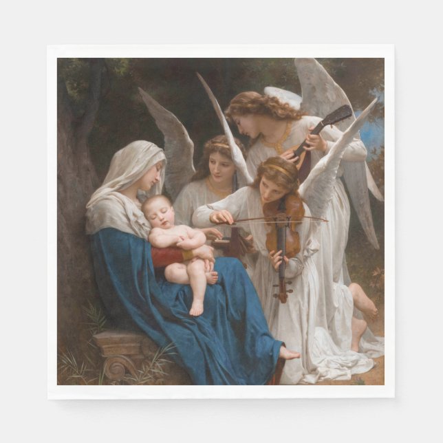 Sång i Änglar av William-Adolphe Bouguereau Pappersservett (Framsidan)