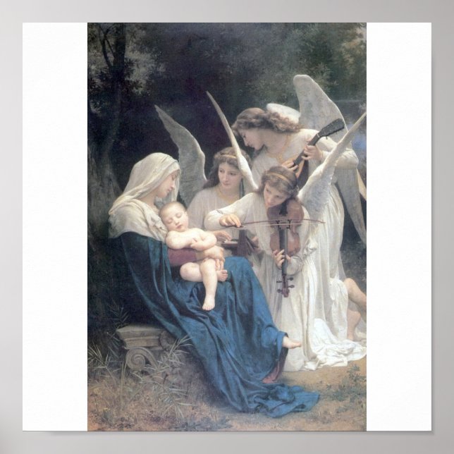 Sång i Änglar Bouguereau bra art. Poster (Framsidan)
