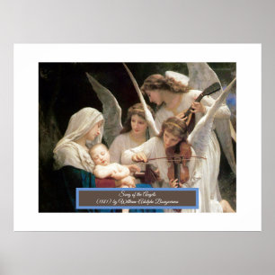 Sång i Änglar Bouguereau Poster