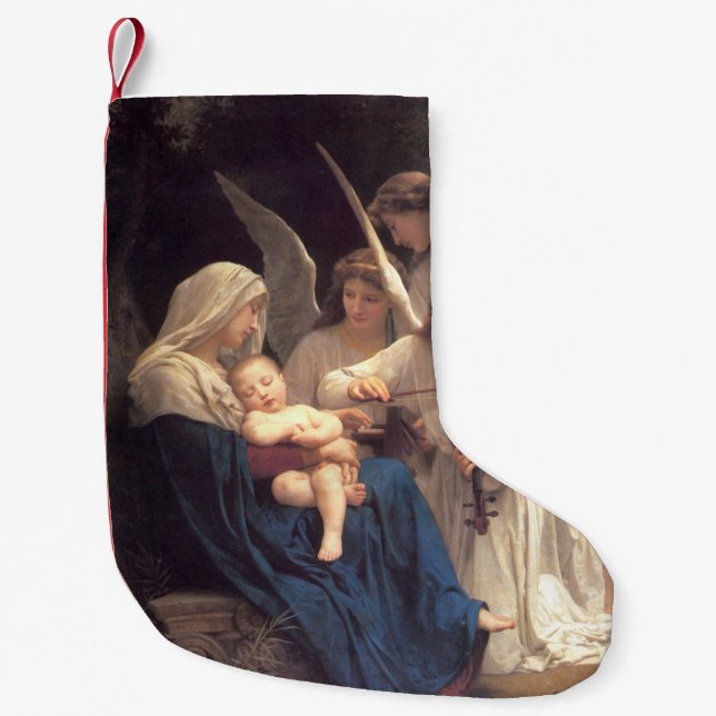 Sång i Änglar (Vintage Art) Liten Julstrumpa (Framsidan)