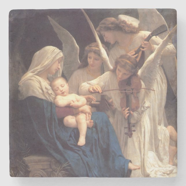 Sång i Änglar (Vintage Art) Stenunderlägg (Framsidan)