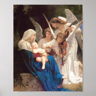 Sång i Änglar - William-Adolphe Bouguereau Poster