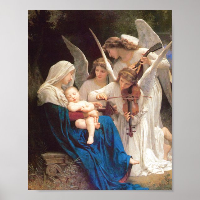 Sång i Änglar - William-Adolphe Bouguereau Poster (Framsidan)