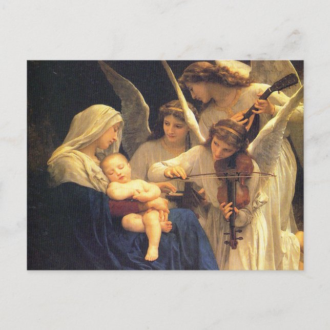 Sång i Änglar, William-Adolphe Bouguereau Vykort (Framsida)