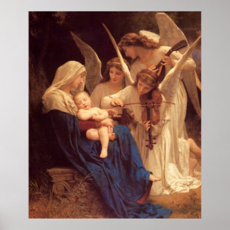 Sång i Änglar William Bouguereau Fine Art Pos Poster