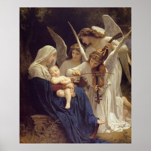 Sång i Änglar - William Bouguereau Poster