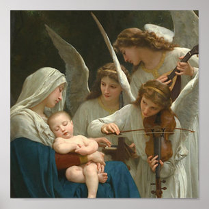 Sång i Änglar - William Bouguereau Poster