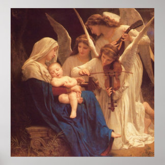 Sång i Änglar - William Bouguereau Poster