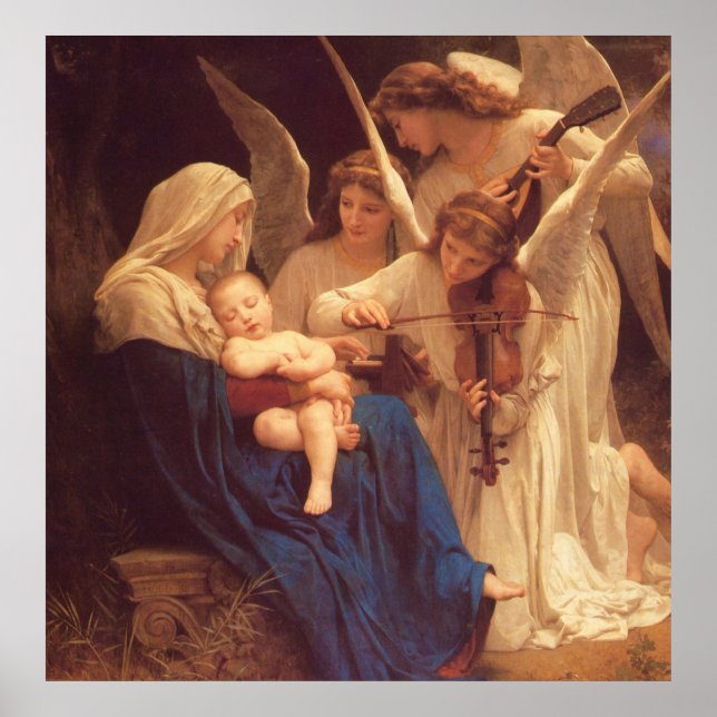 Sång i Änglar - William Bouguereau Poster (Framsidan)