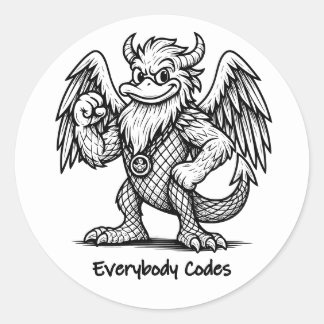 Sång i Ankor och Dragons Stickers Lakan Runt Klistermärke