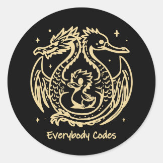 Sång i Ankor och Dragons Stickers Lakan Runt Klistermärke