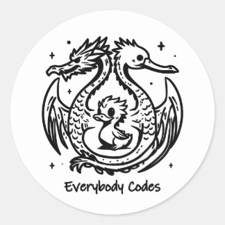 Sång i Ankor och Dragons Stickers Lakan Runt Klistermärke