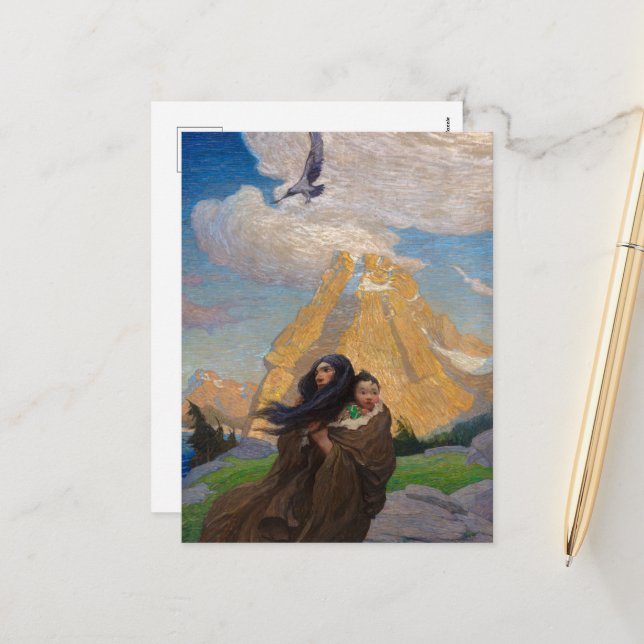 Sång i Eagle som är med stormen Helg Vykort (Fram/Back In Situ)