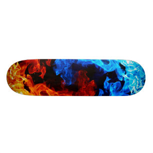 Sång i Fire och Ice Yinyang Skateboard Bräda 20 Cm