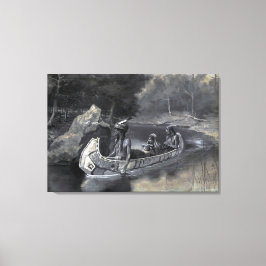 Sång i Hiawatha: Inre indisk krigare och Älskare Canvastryck