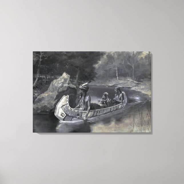 Sång i Hiawatha: Inre indisk krigare och Älskare Canvastryck (Framsida)