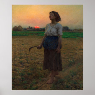 Sång i Lark av Jules Adolphe Breton Poster