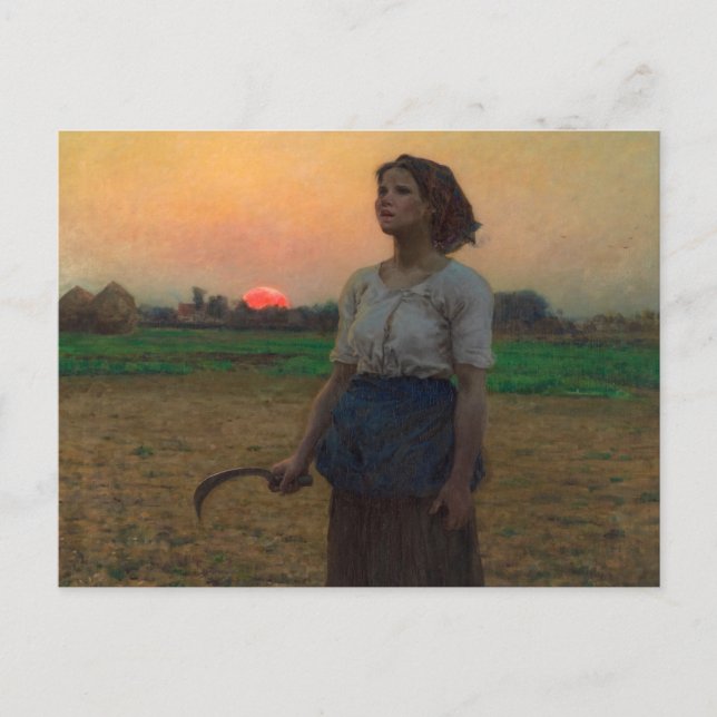 Sång i Lark av Jules Adolphe Breton Vykort (Framsida)
