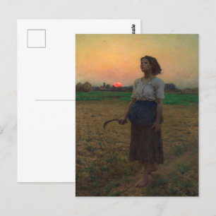 Sång i Lark av Jules Adolphe Breton Vykort