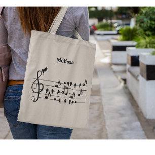 Sång i musik noter, anpassade tygkasse