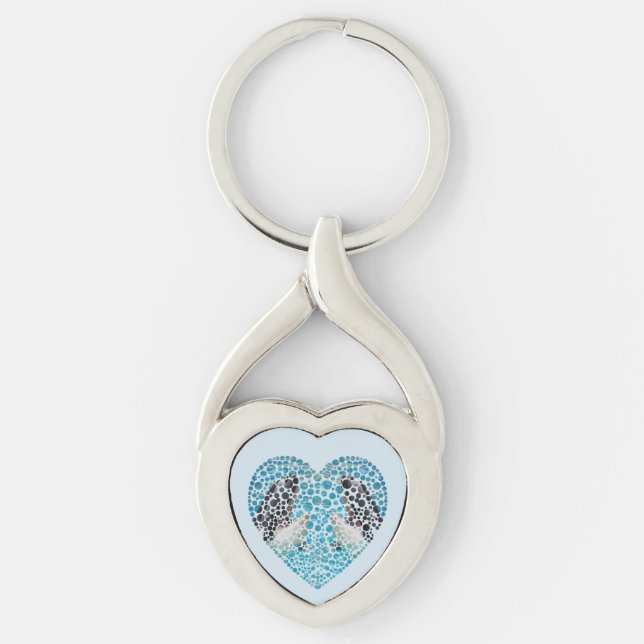 Sång i Orcas, Twisted Heart Silverfärgad Nyckelring (Framsidan)