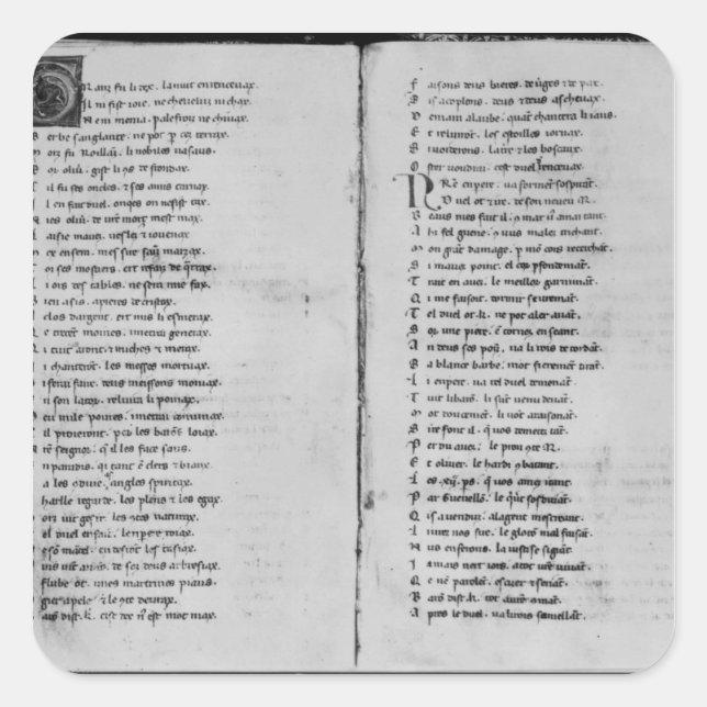 Sång i Roland" Fyrkantigt Klistermärke (Framsida)