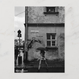 Sång i ryggvykortet, med stadstext vykort